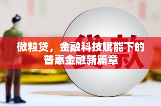 吴忠微粒贷，金融科技赋能下的普惠金融新篇章