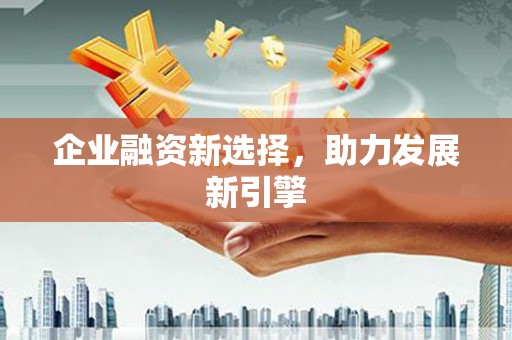 昭苏企业融资新选择，助力发展新引擎