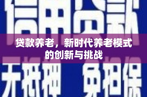 新都贷款养老，新时代养老模式的创新与挑战
