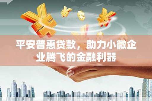 和静平安普惠贷款，助力小微企业腾飞的金融利器