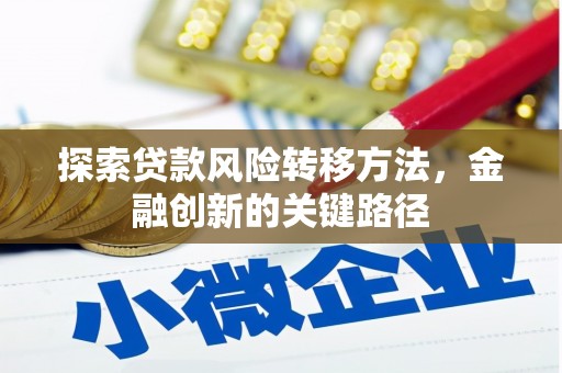 雾台探索贷款风险转移方法，金融创新的关键路径