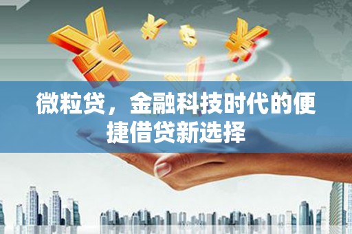 覃塘微粒贷，金融科技时代的便捷借贷新选择